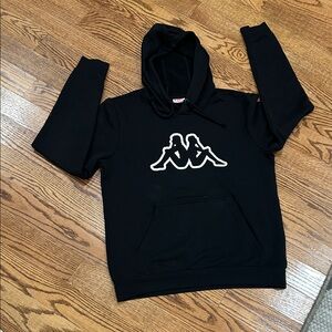 Kappa Men's Black Hoodie with Iconic Logo